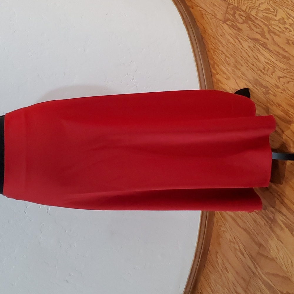 Universal Standard ceecee satin bias skirt in red